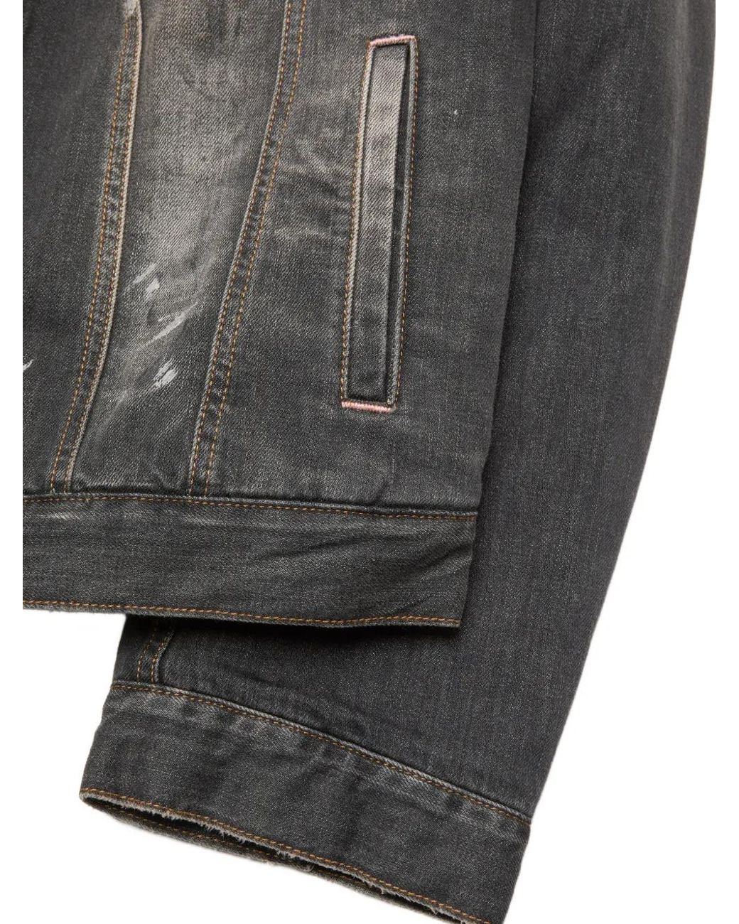 Acne Gray Washed Denim Jacket