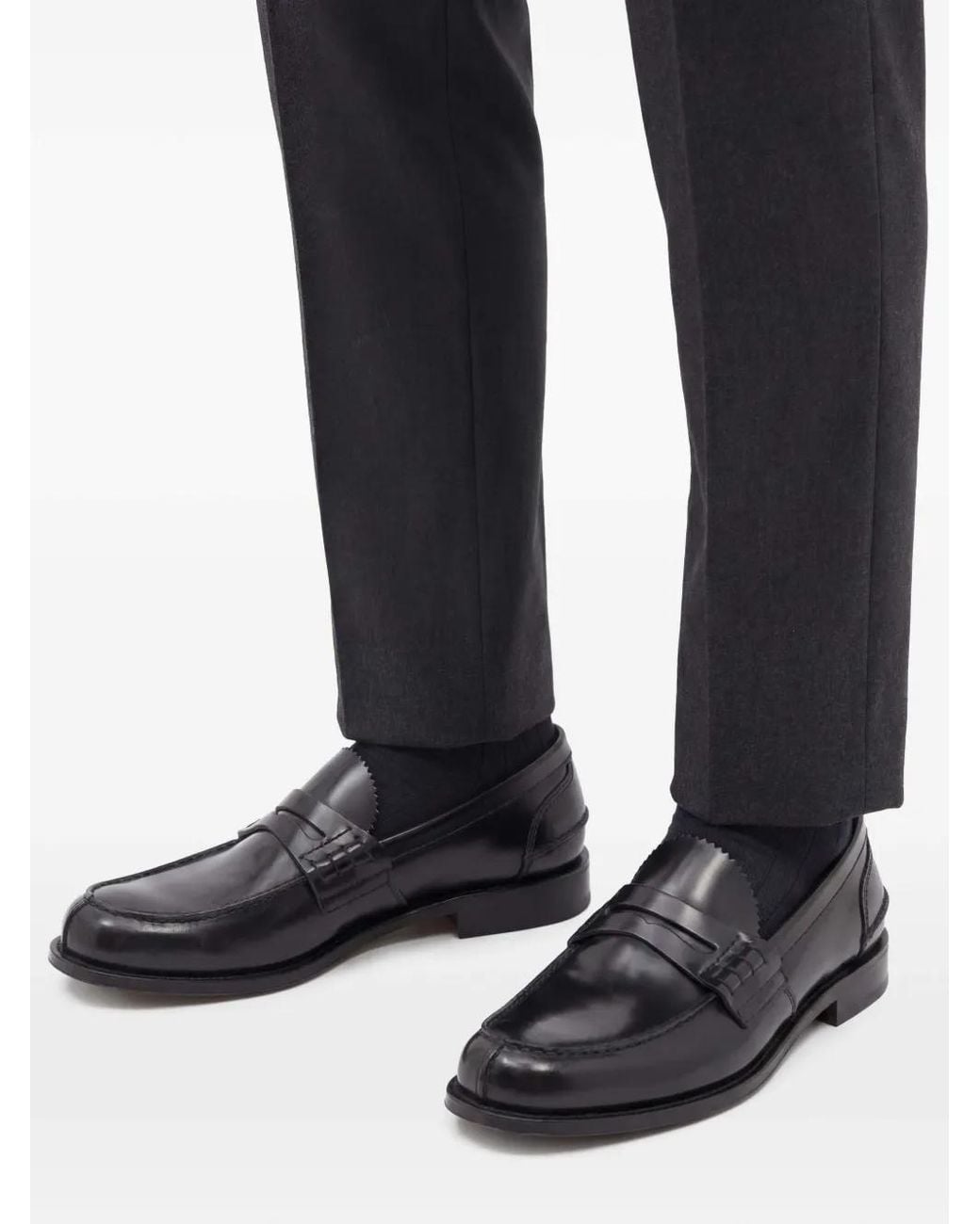 Church's Black Flat Shoes for men