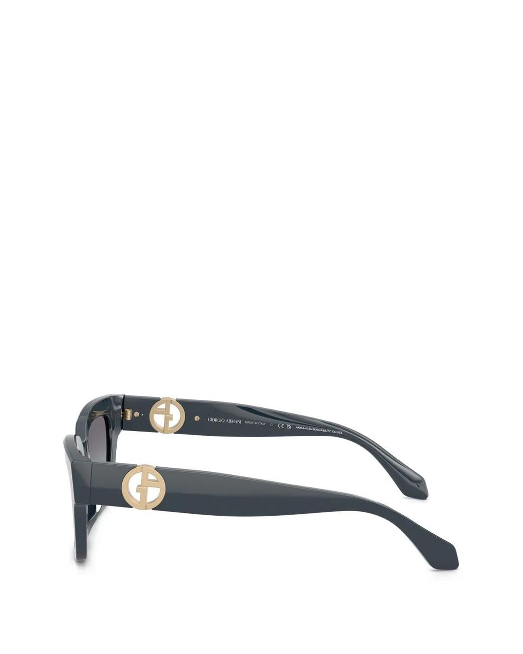 Giorgio Armani Gray Square-Frame Sunglasses