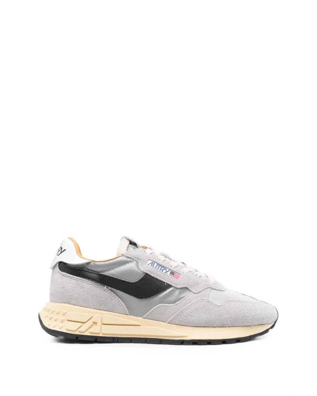 Autry White Reelwind Panelled Low-Top Sneakers for men