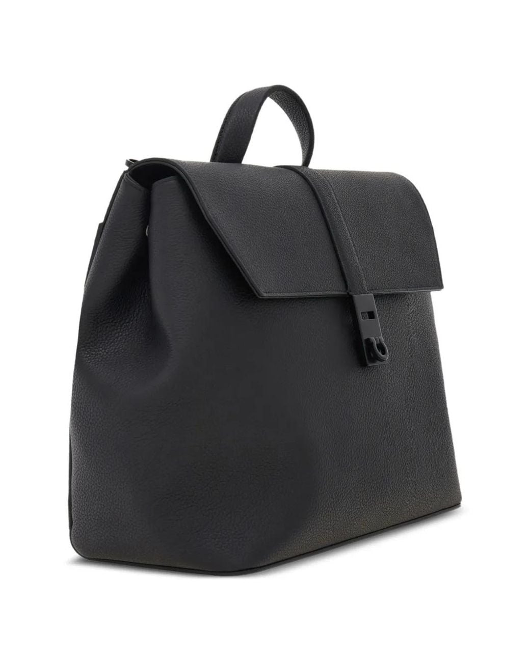 Mochila con solapa forjada Ferragamo de hombre de color Black