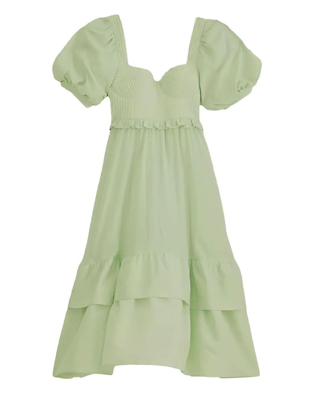 knee length dresses for ladies Light Blue Embroidery Short Sleeve Midi Dress