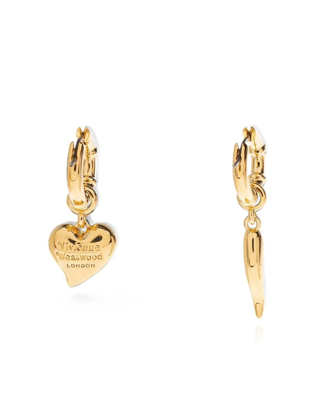 Vivienne Westwood Metallic Heart And Pepper Charm Earrings