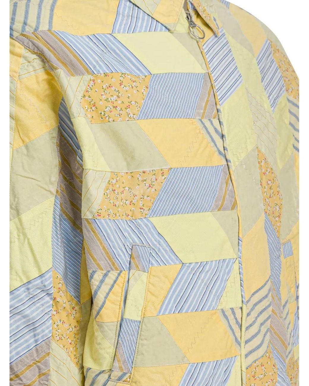 Kapital Yellow Patchwork Zip-Fastening Jacket for men