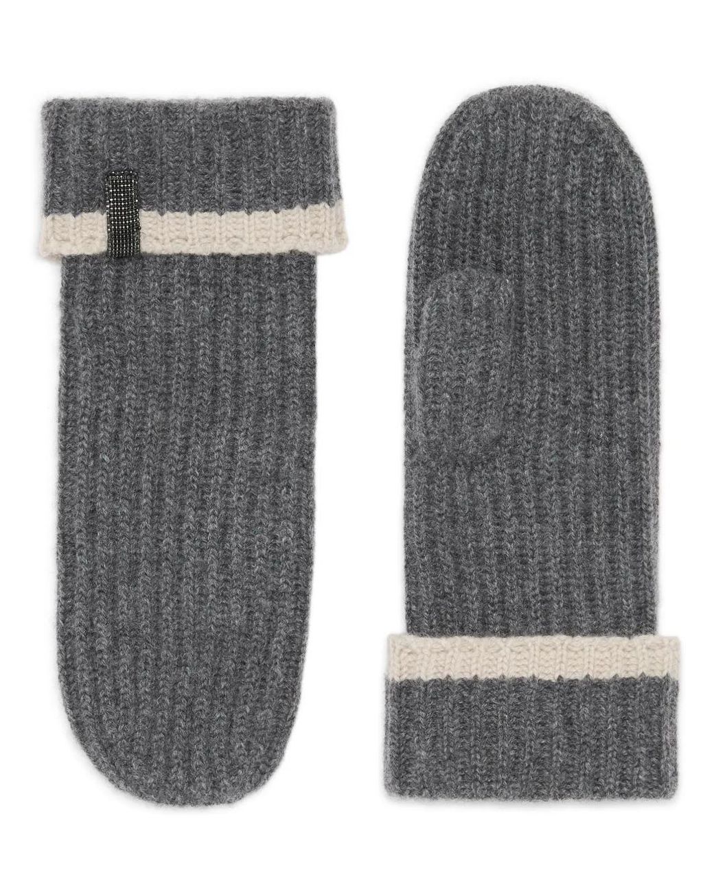 Brunello Cucinelli Gray Cashmere Gloves