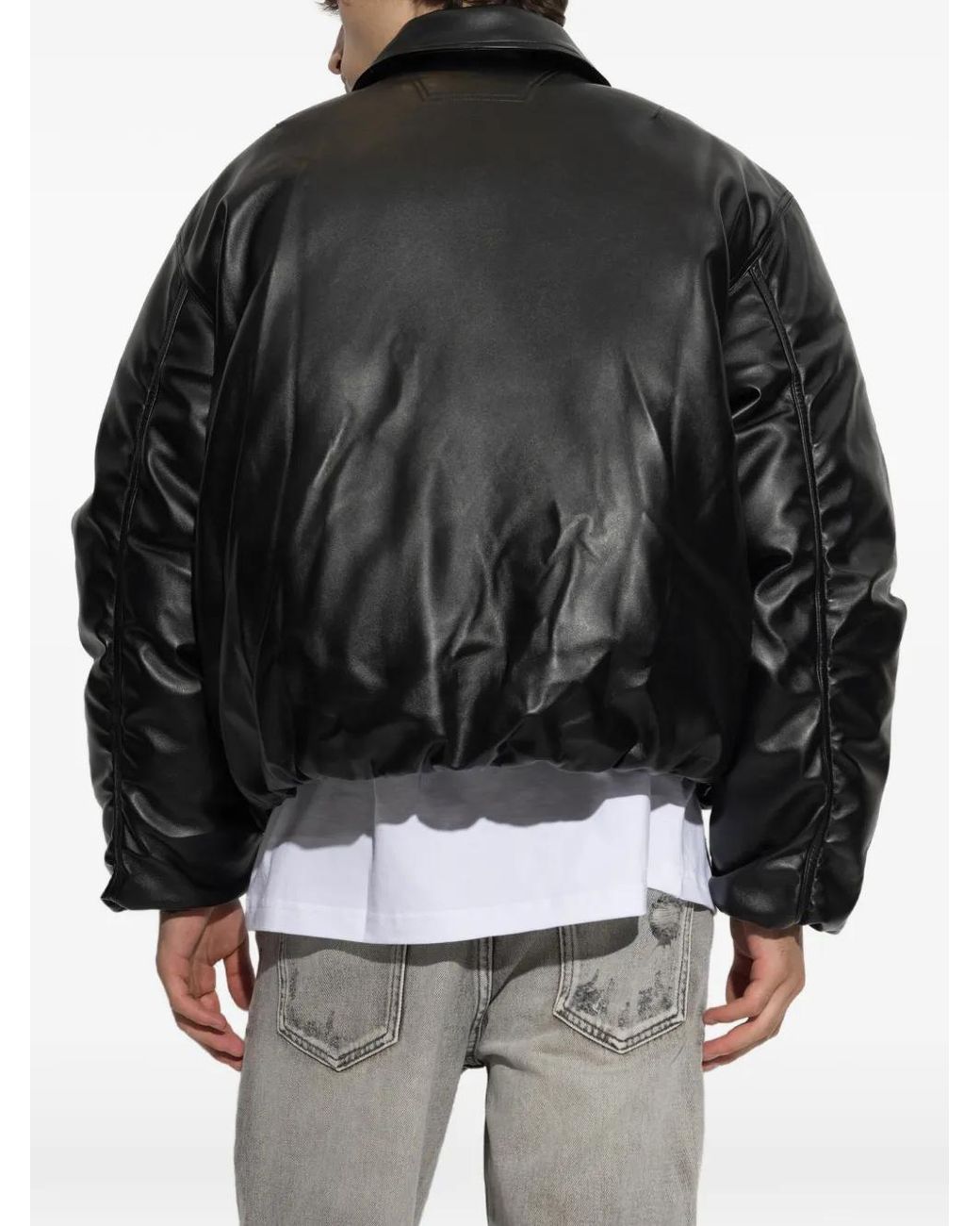 M I S B H V Black Logo-Plaque Insulated Jacket for men