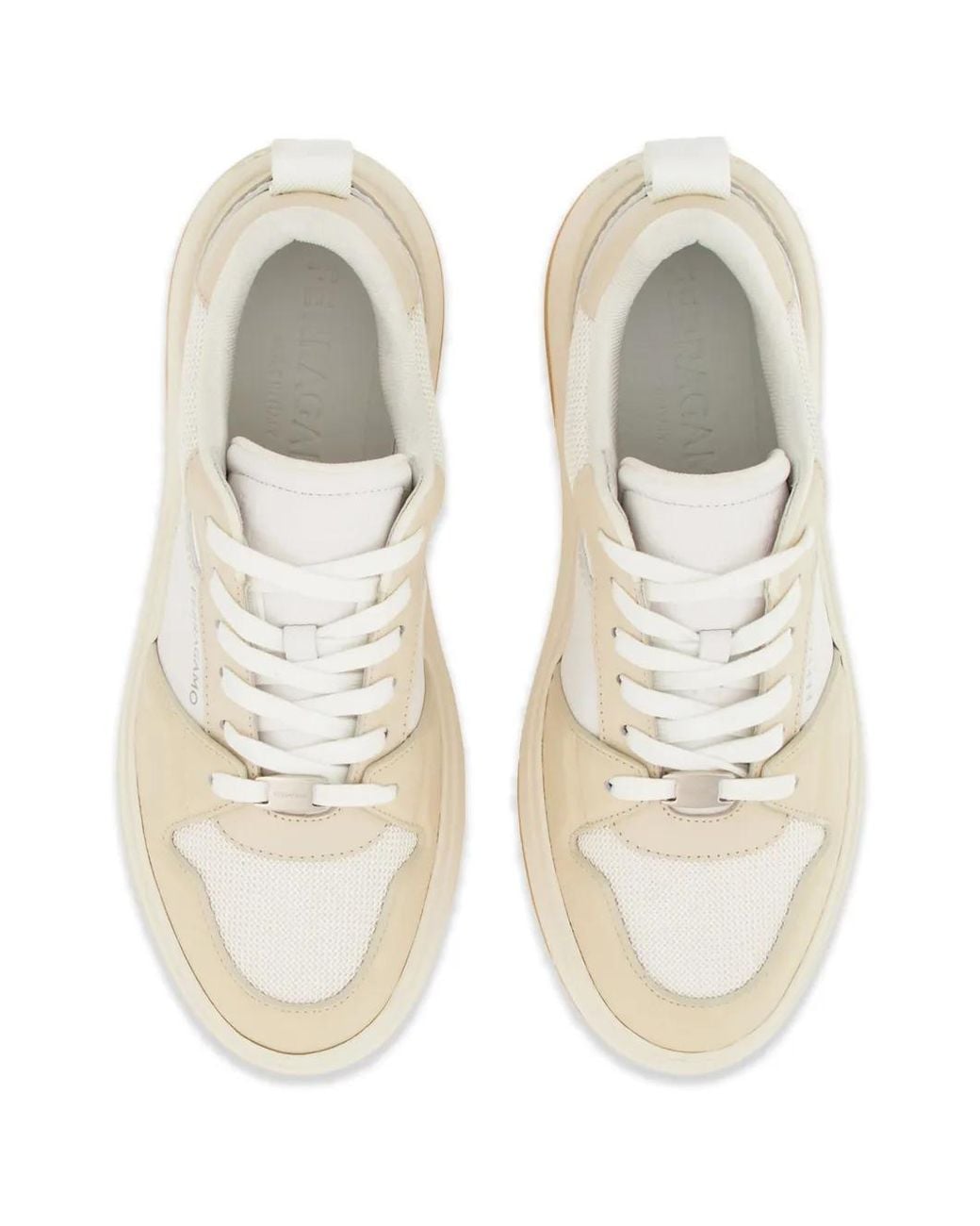 Ferragamo White Low Leather Trainer for men