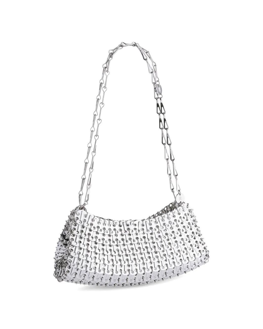 Rabanne White 1969 Nano Chainmail Shoulder Bag