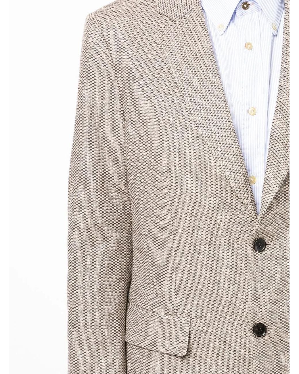 Ferragamo Gray Single-Breasted Blazer Jacket for men