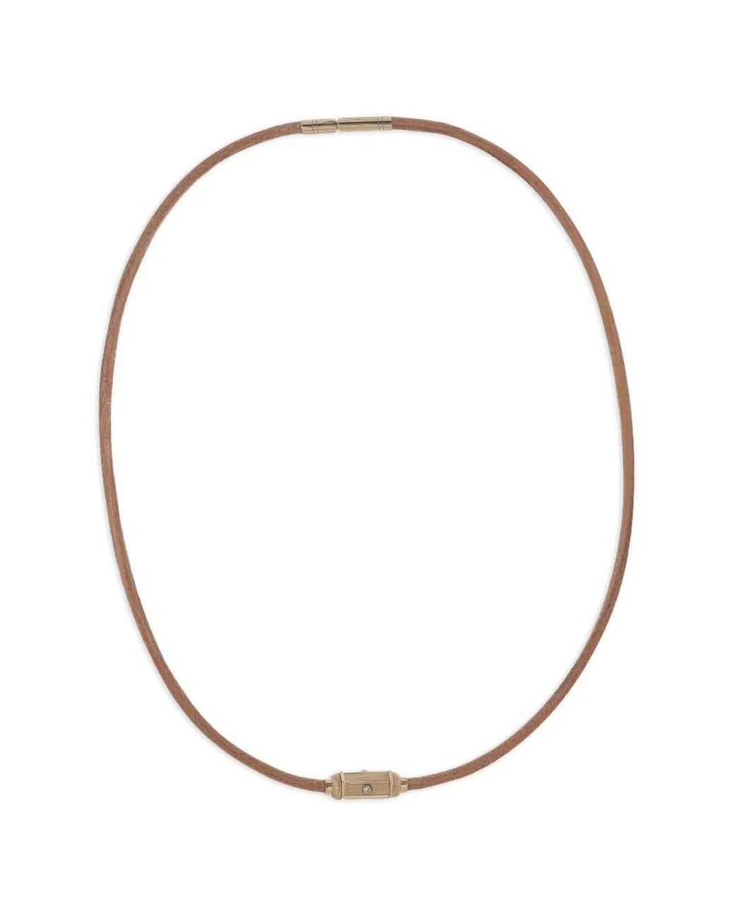 Marie Lichtenberg White Micro Lasso Diamond Necklace