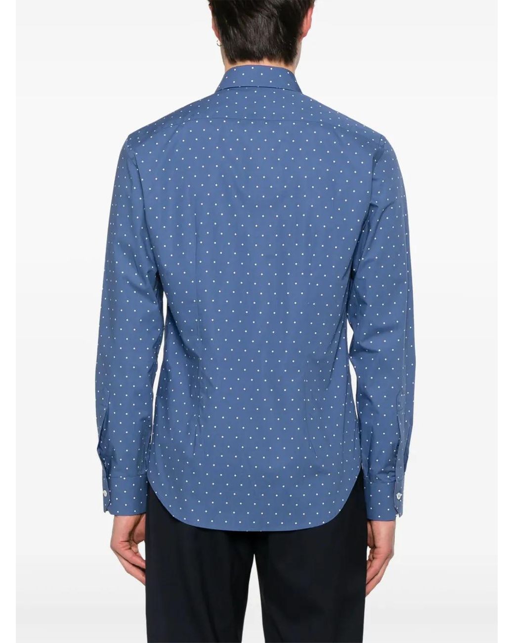 Paul Smith Blue Polka Dot-Print Shirt for men