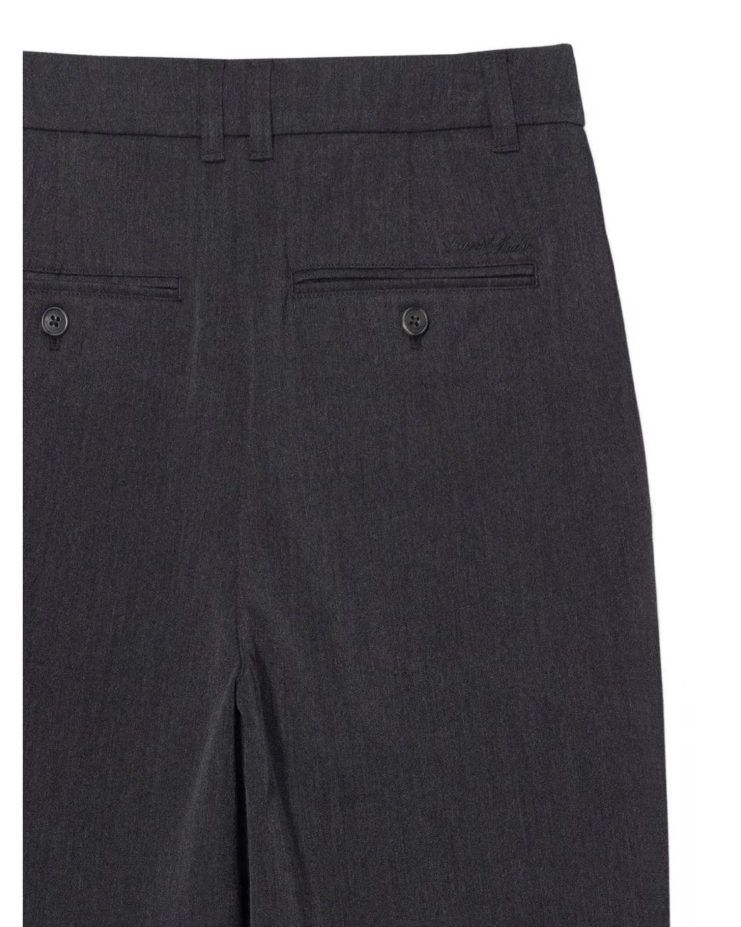 DUNST Blue Double-Pleated Wide-Leg Trousers