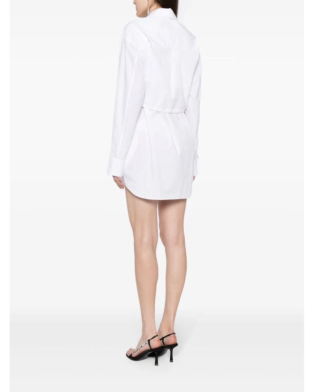 Alexander Wang White Layered Cotton Shirtdress