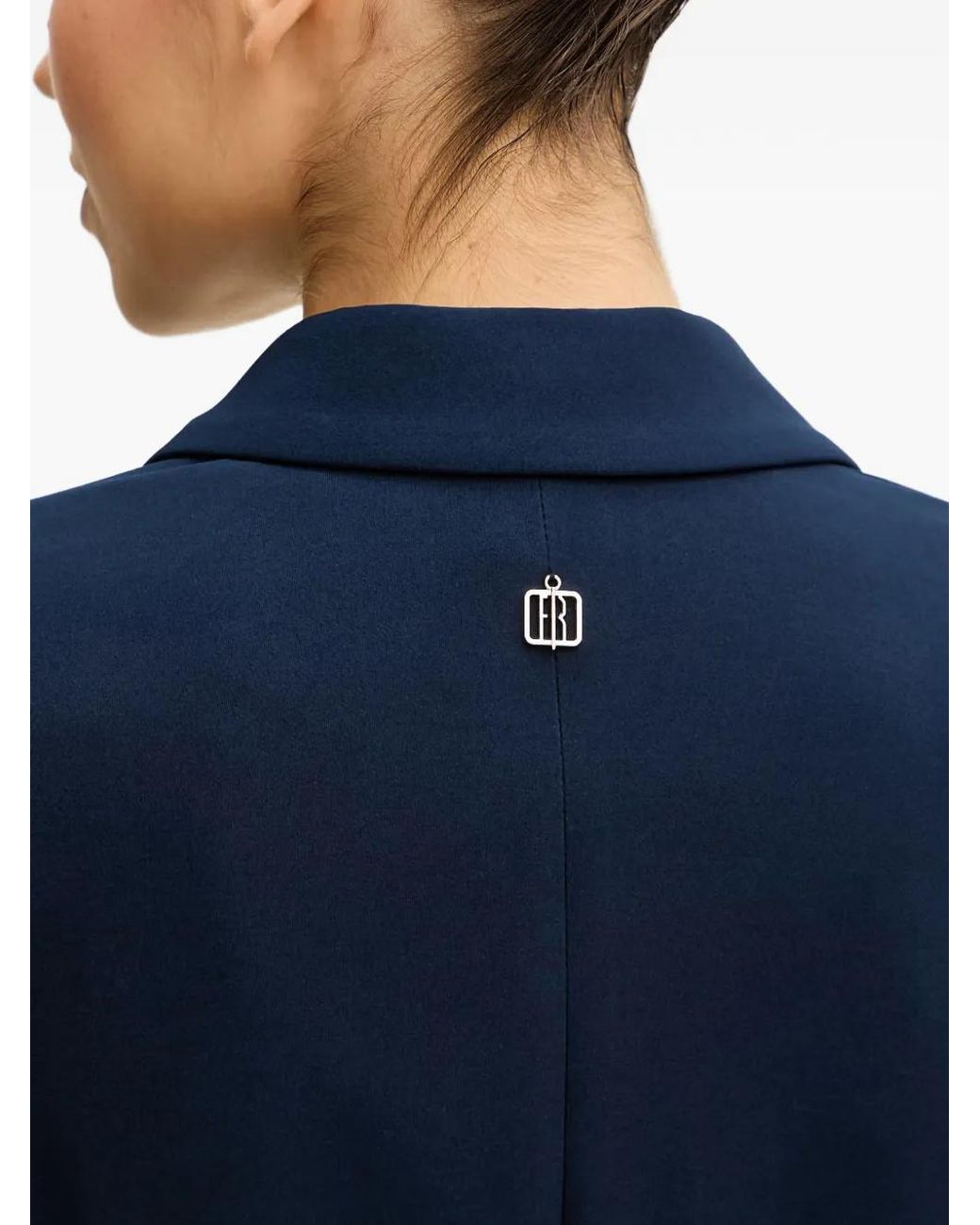 Fracomina Blue Single-Breasted Blazer