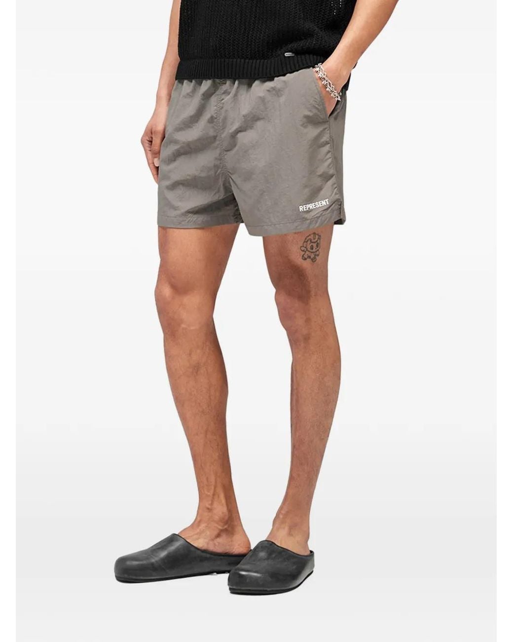 Represent Gray Swim Shorts for men