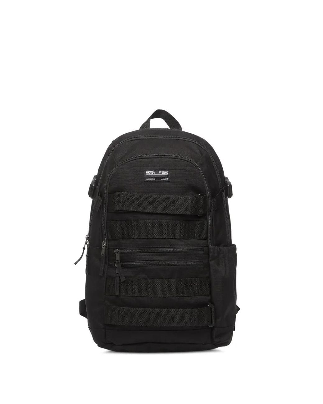 Vans Black Multi-Pocket Webbing-Strap Backpack