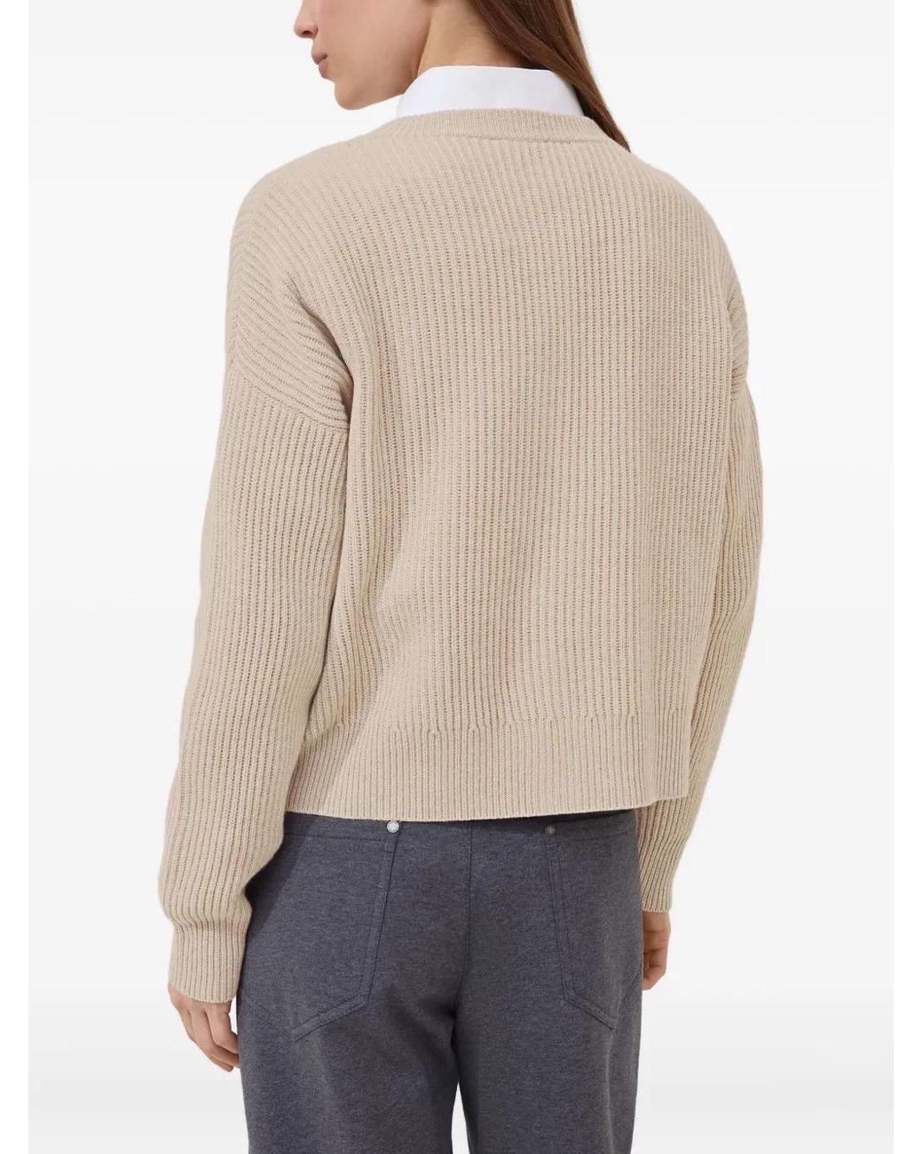 Brunello Cucinelli Natural Wool Blend Cardigan