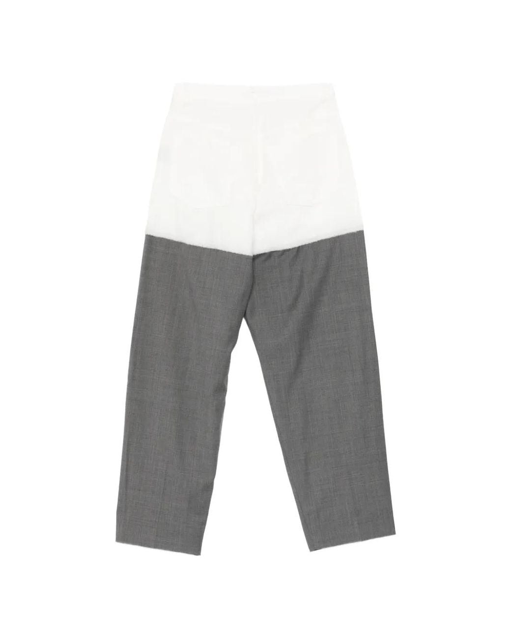 Undercover White Colour-Block Trousers