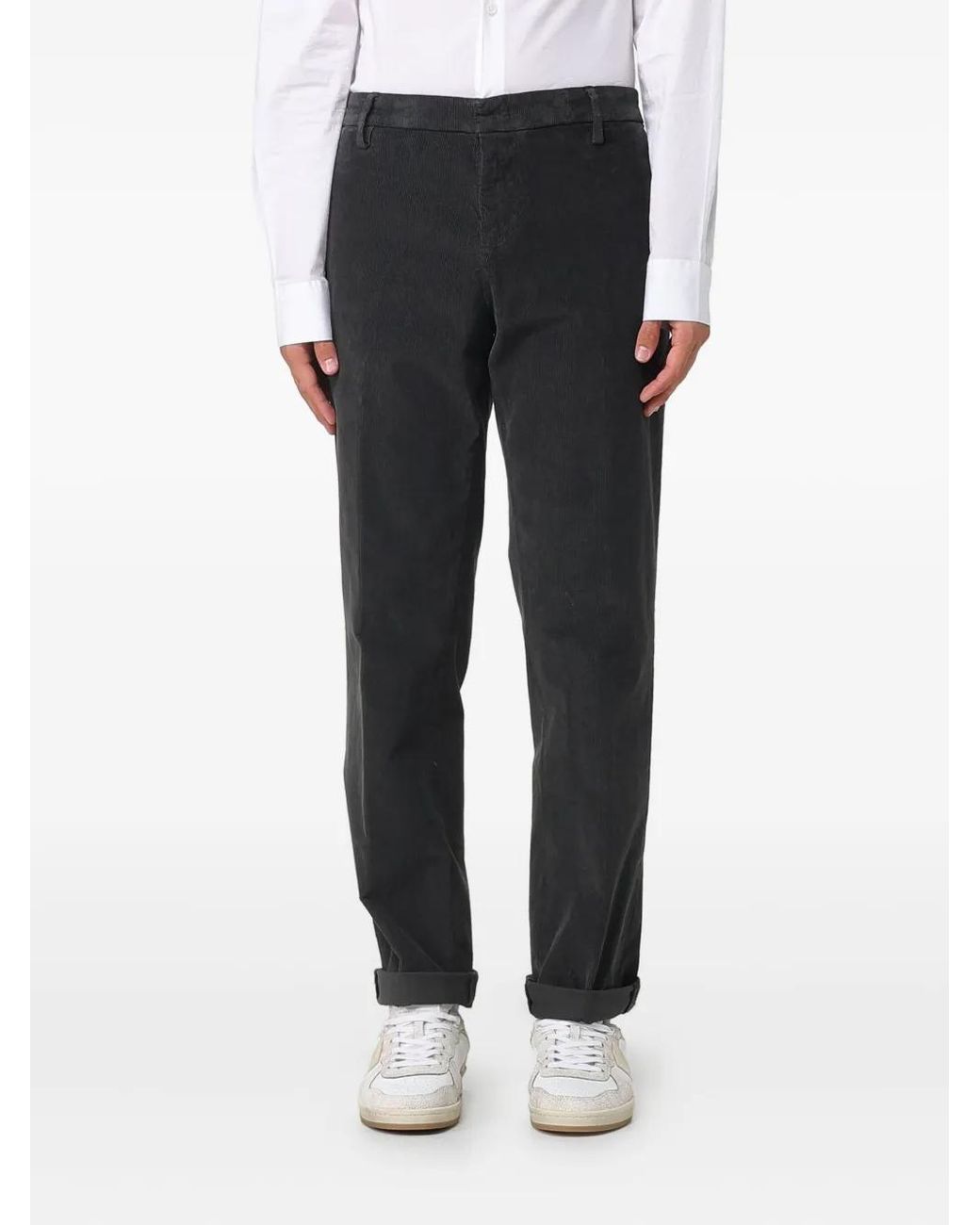 Dondup Black Gaubert Corduroy Trousers for men
