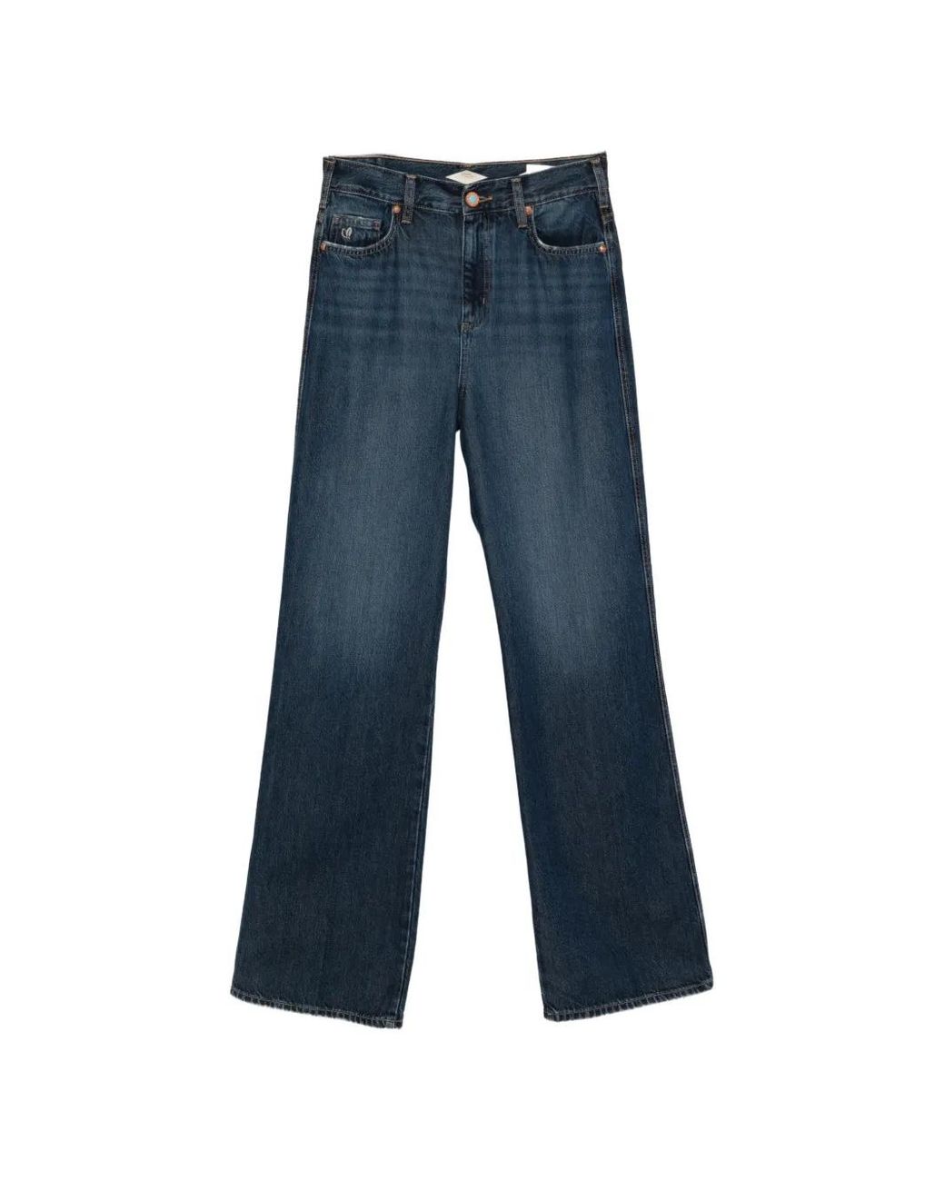 Staff Jeans & Co. Blue Faded Wide-Leg Jeans