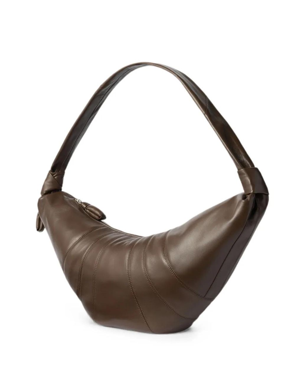 Lemaire Metallic Grand Sac Porté Épaule Croissant En Cuir