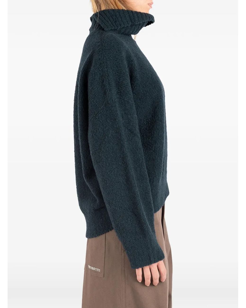 Societe Anonyme Blue Pull À Effet Brossé Et Col Roulé