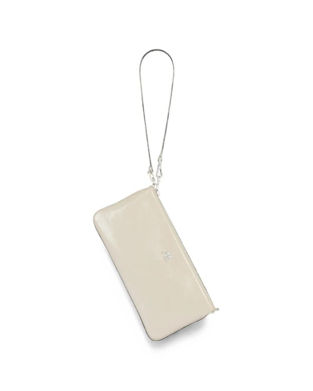 Courreges Natural Zipped Naplack Pouch