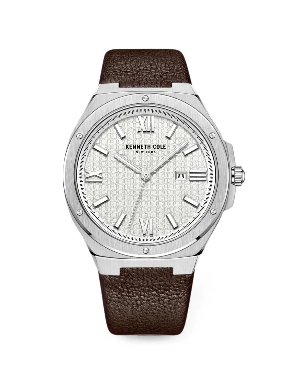 Kenneth Cole Gray Montre À Cadran Texturé Mm for men