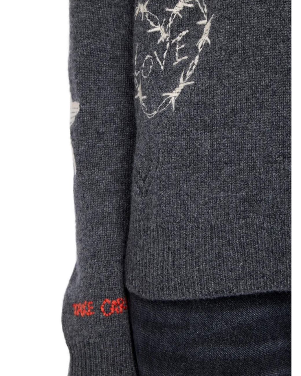 Zadig & Voltaire Gray Markyz Cashmere Sweater