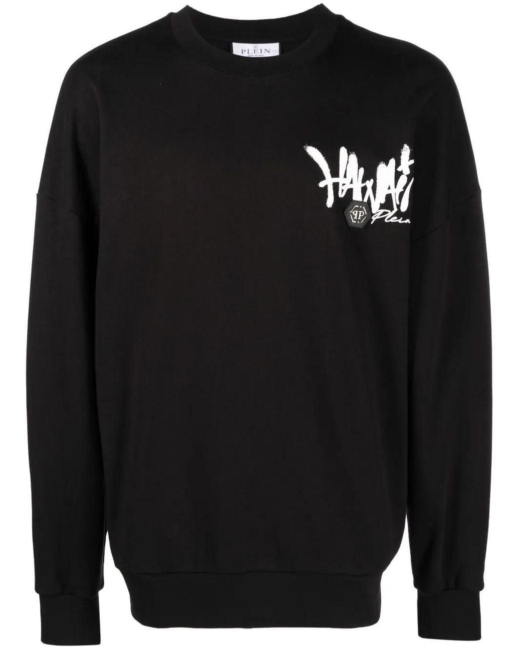 Philipp Plein Black Hawaii Long-Sleeve Sweatshirt for men