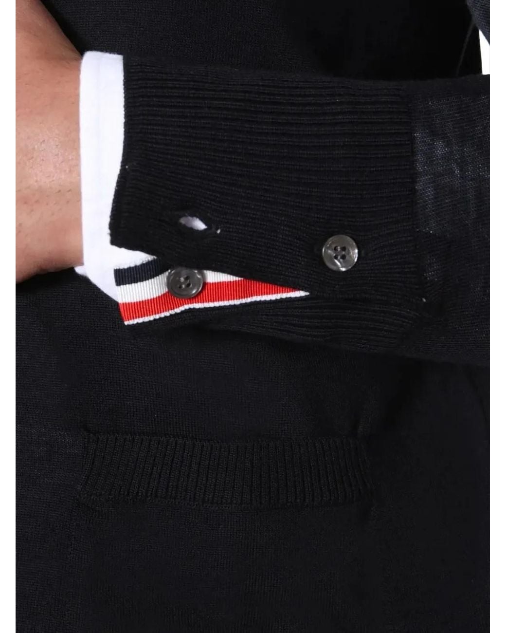Thom Browne Blue 4-Bar Knitted Cardigan for men