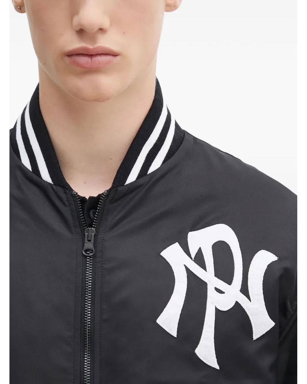 Chaqueta Bómber Con Logo Aries de hombre de color Black
