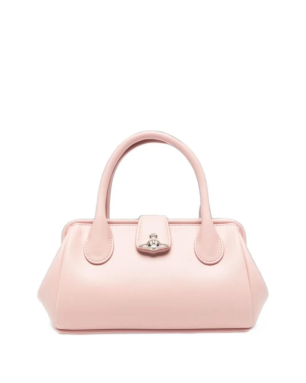 Vivienne Westwood Pink Small Pamela Orb Plaque Tote Bag