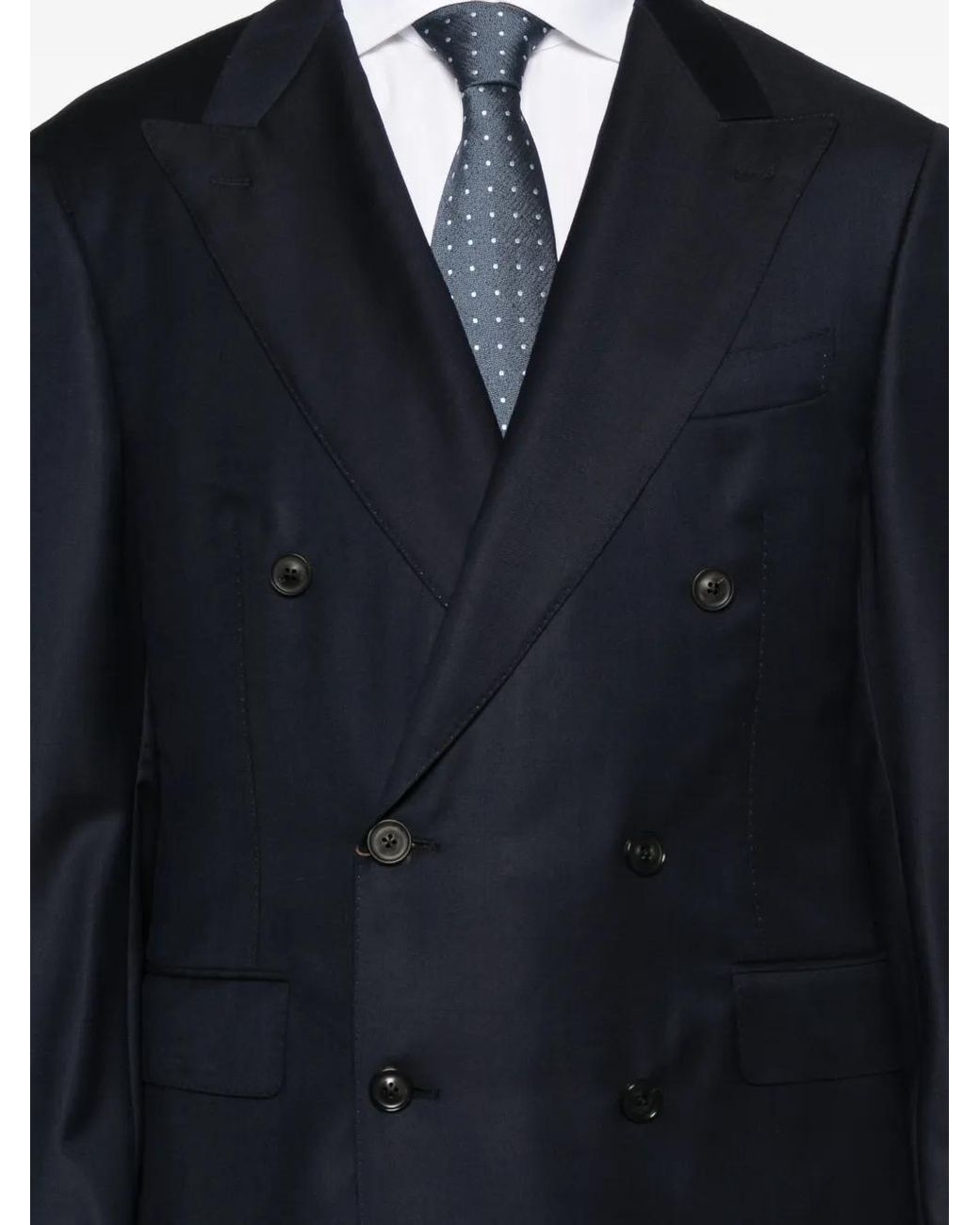 Canali Black Double-Breasted Suit for men