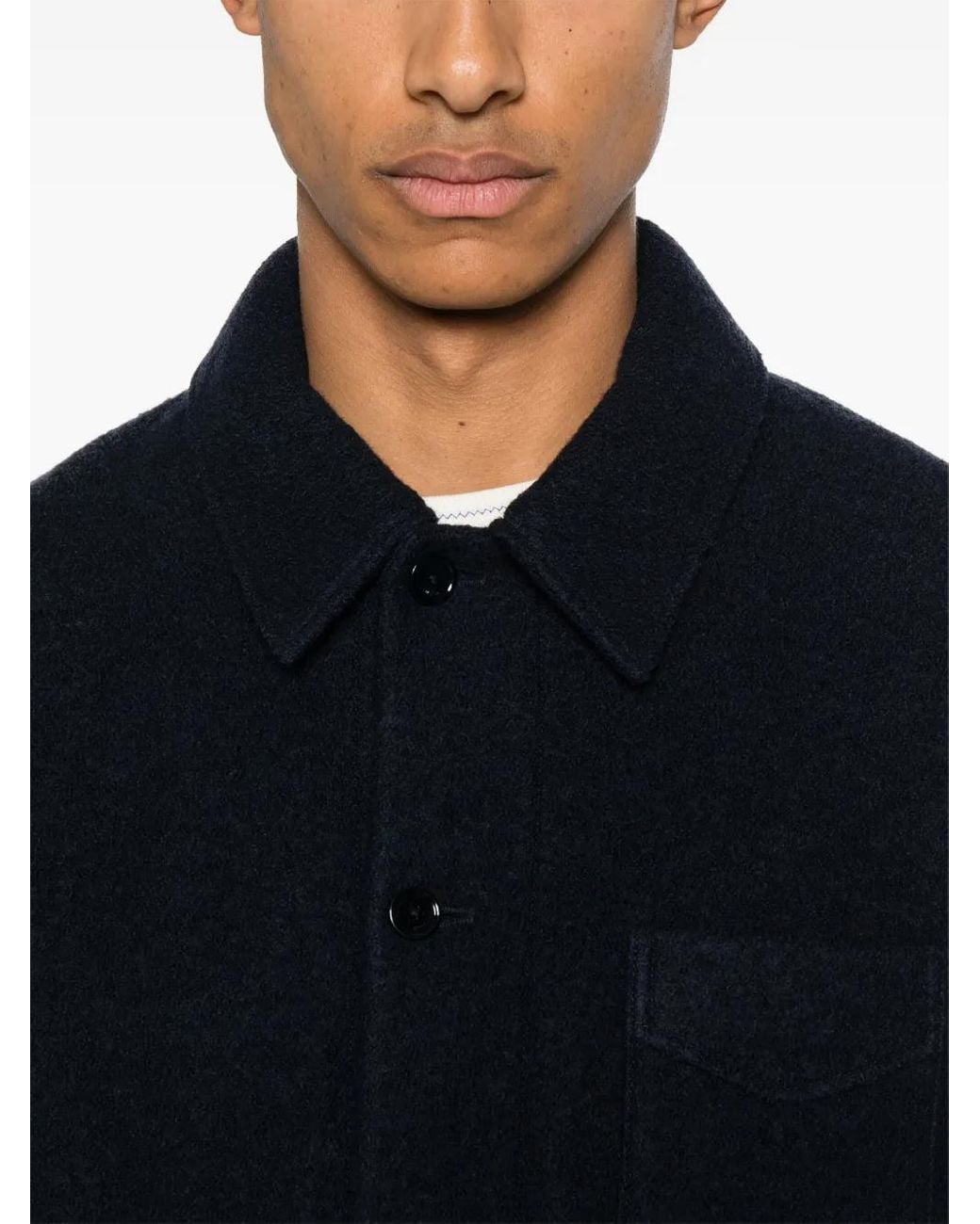 Fursac Blue Single-Breasted Blazer for men