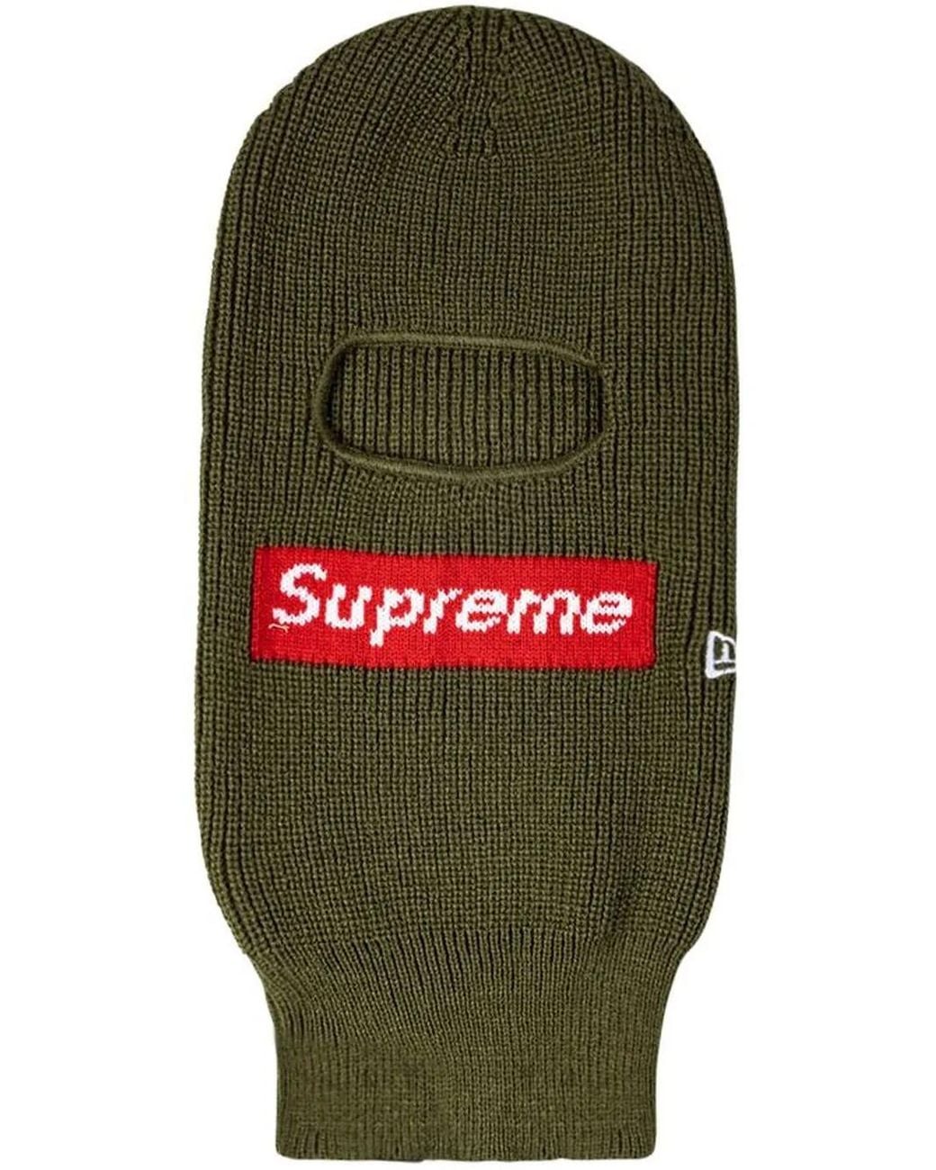 Supreme Green X New Era Box Logo Knitted Balaclava