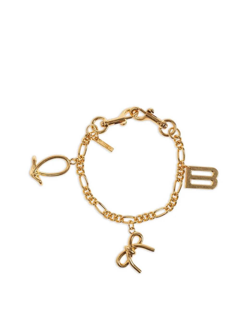 Balenciaga Metallic Keyring Chain With Charms