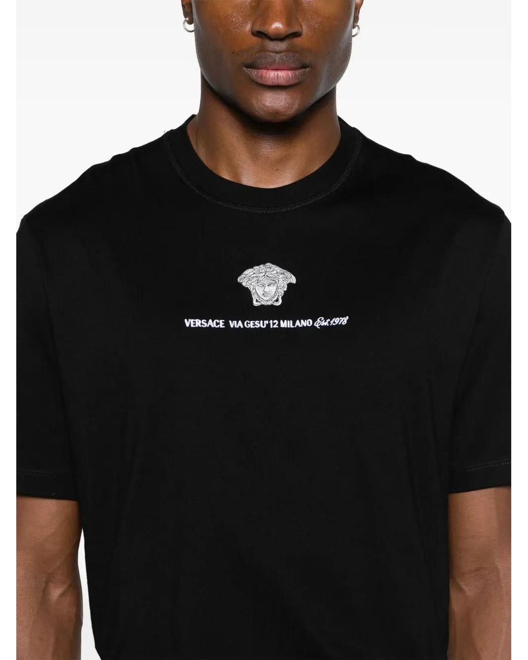 Versace Black T-Shirts And Polos for men