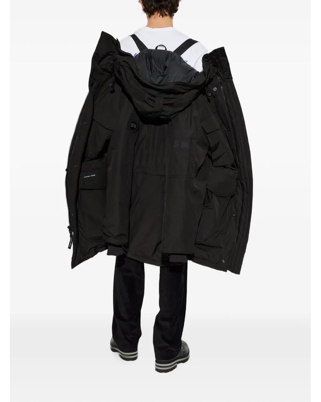 Canada Goose Black Erie Quilted Hooded Coat for men