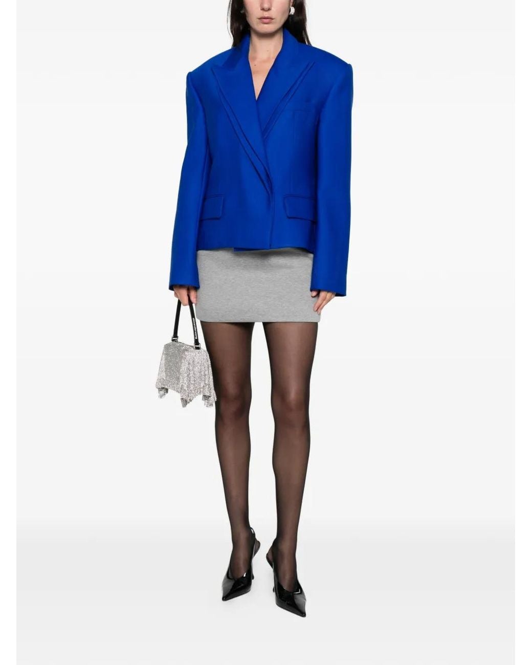 David Koma Blue Double-Breasted Jacket