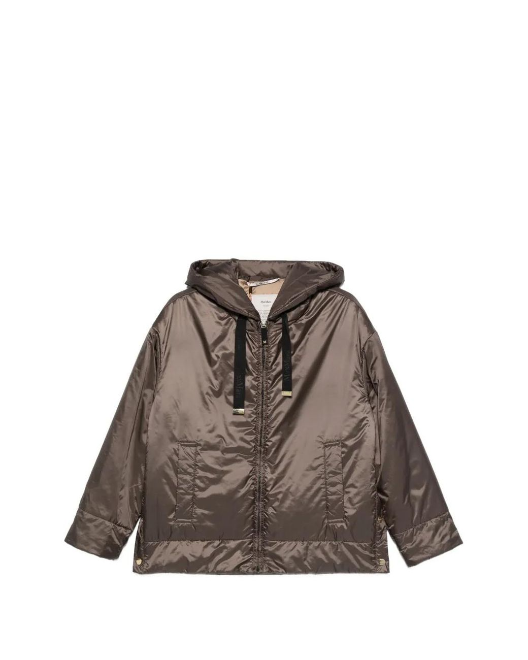Max Mara Brown Mtcdaria Hooded Zip Jacket