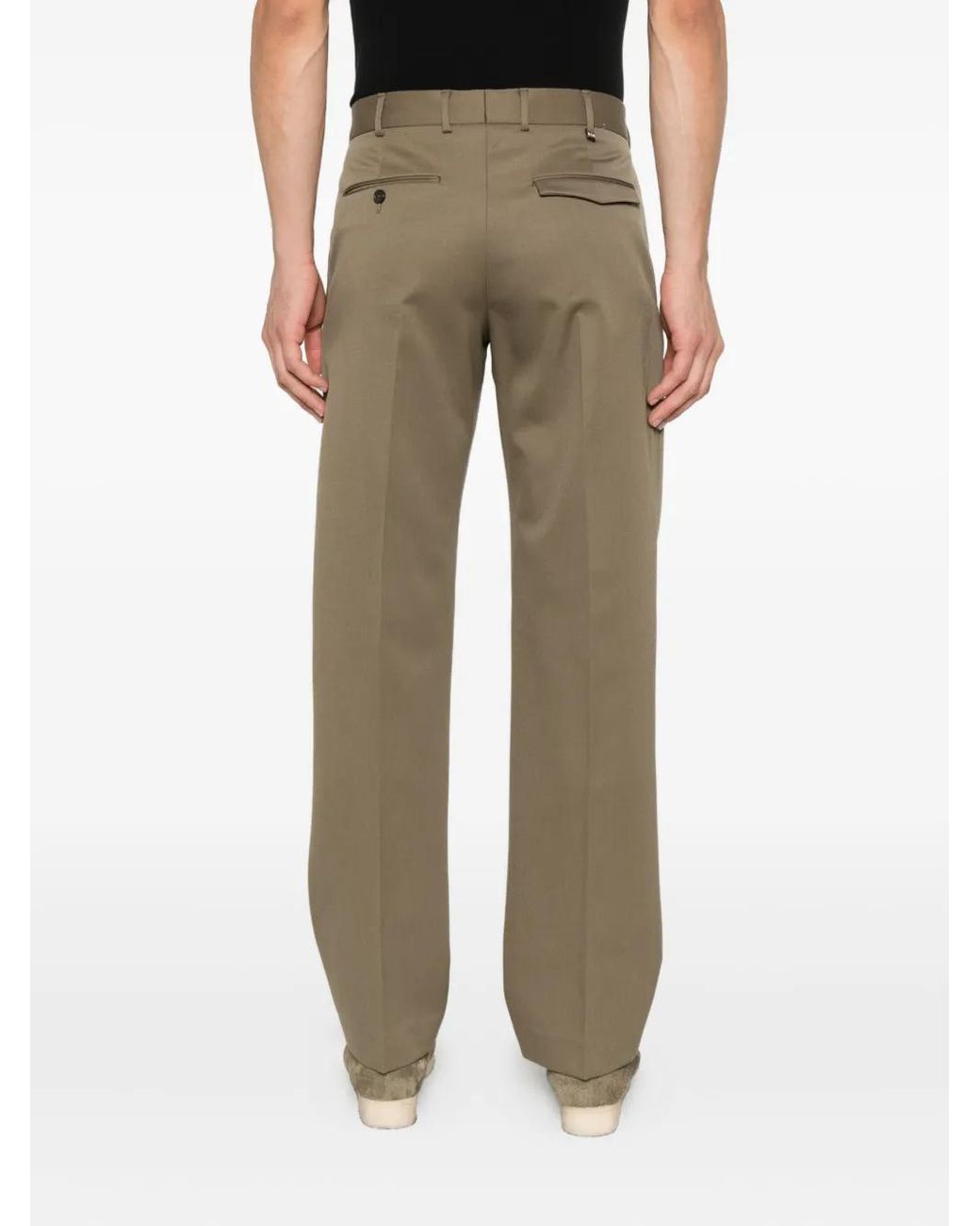 PT Torino Gray Wool Trousers for men