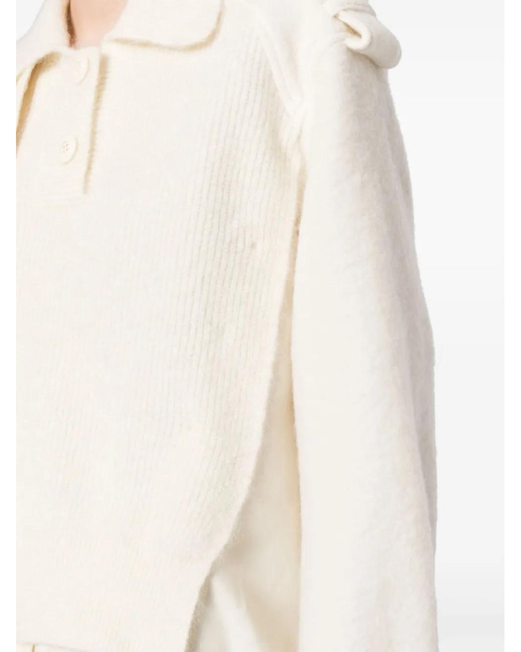 JNBY White Layered Spread-Collar Jumper