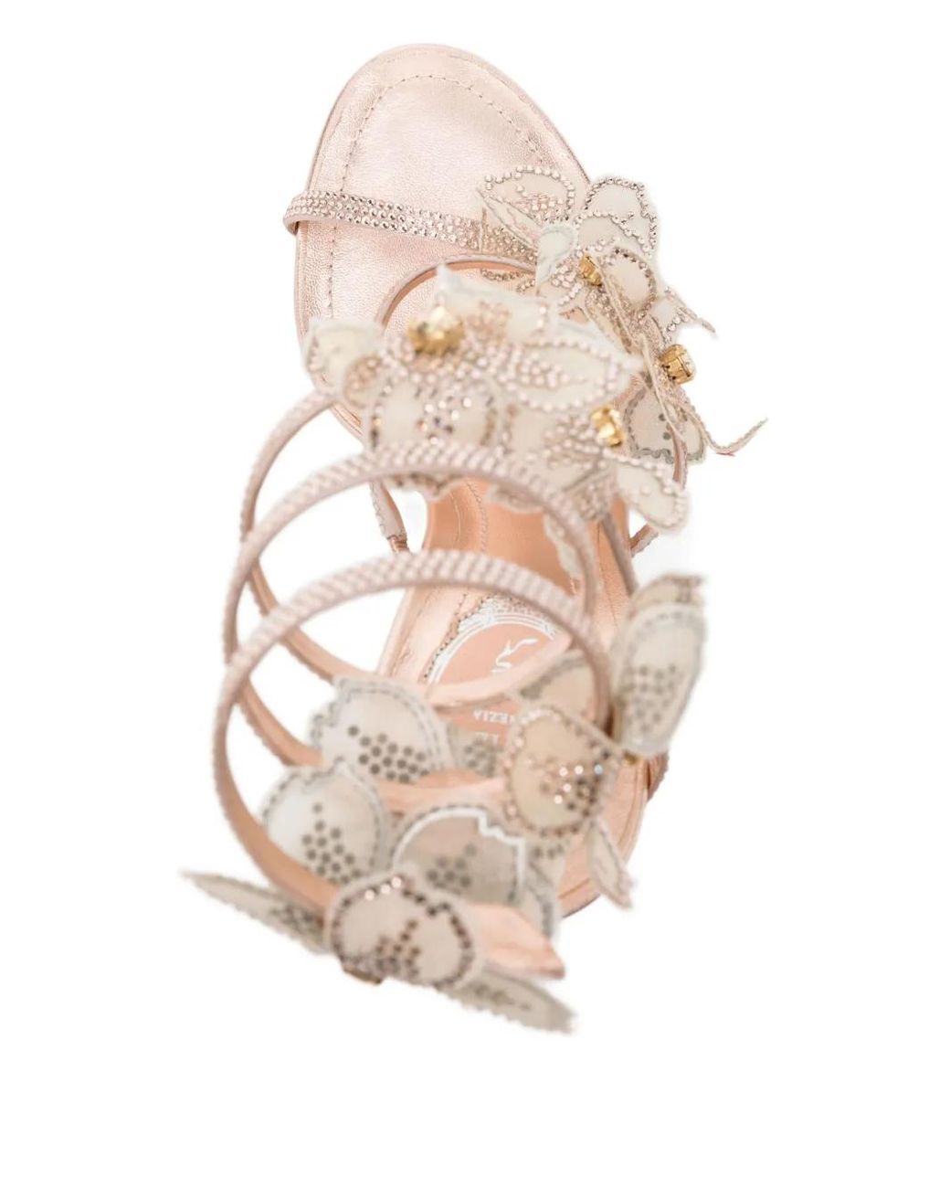 Rene Caovilla White 105Mm Floriane Sandals