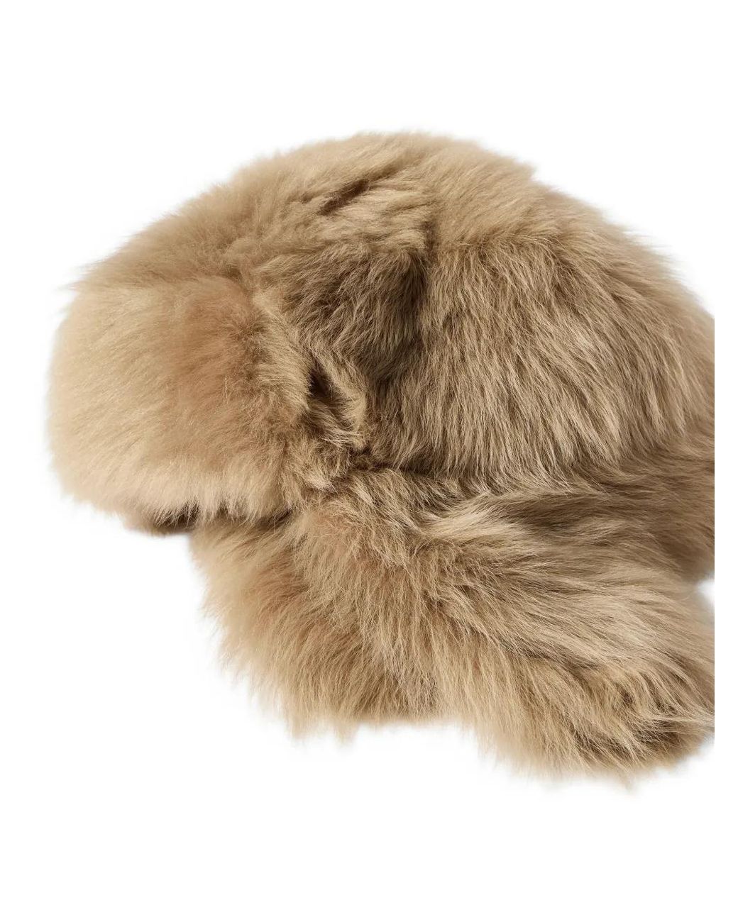 Brunello Cucinelli Natural Lux-Shearling Hat With Ear Flaps