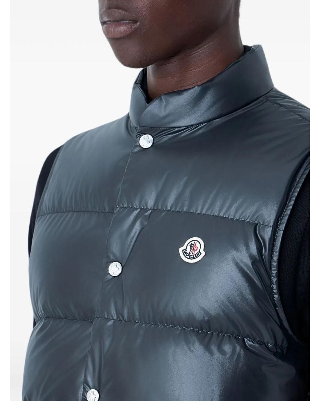Moncler Blue Vestigo Quilted Gilet for men