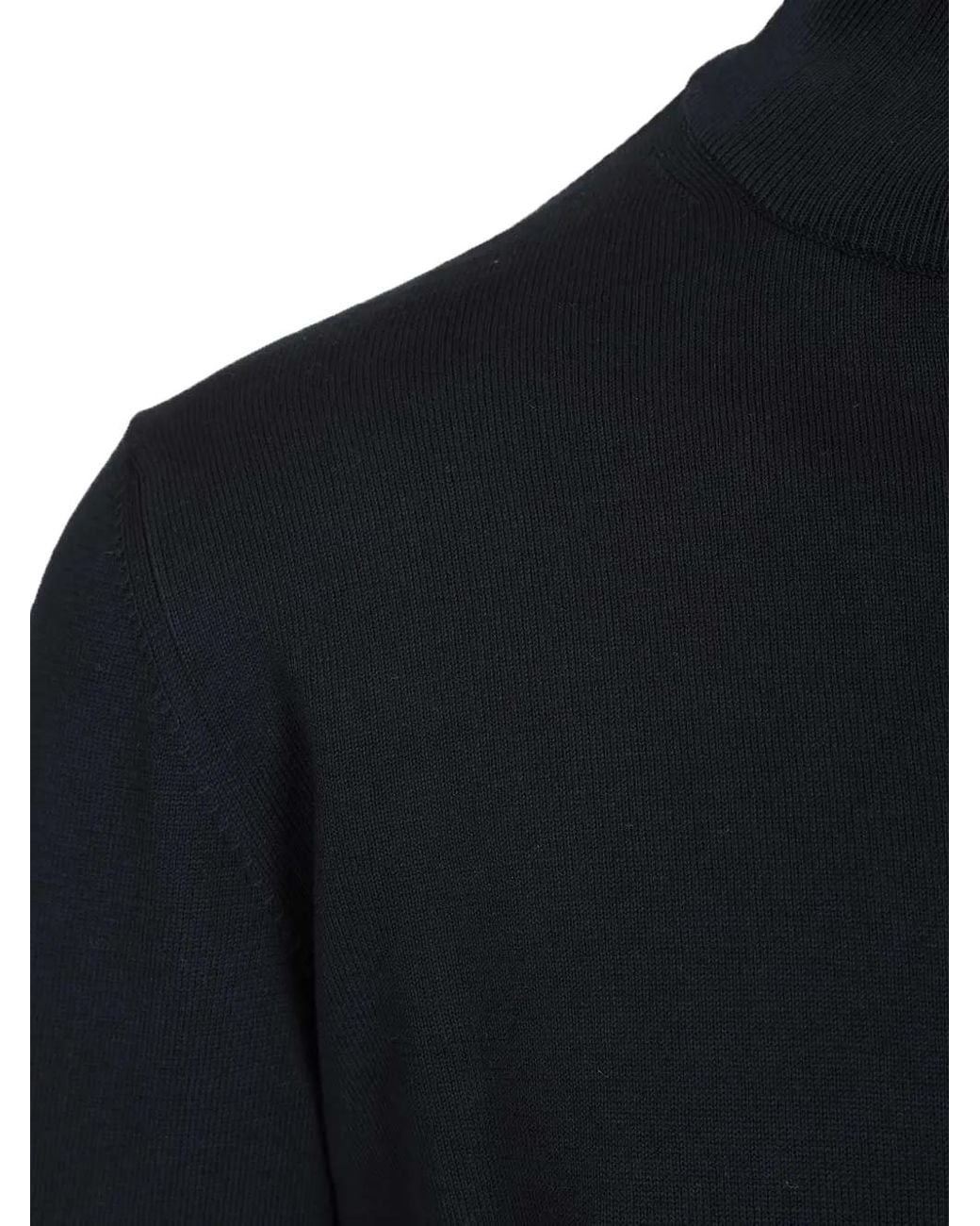 Al Duca D'aosta Blue High-Neck Button-Up Cardigan for men
