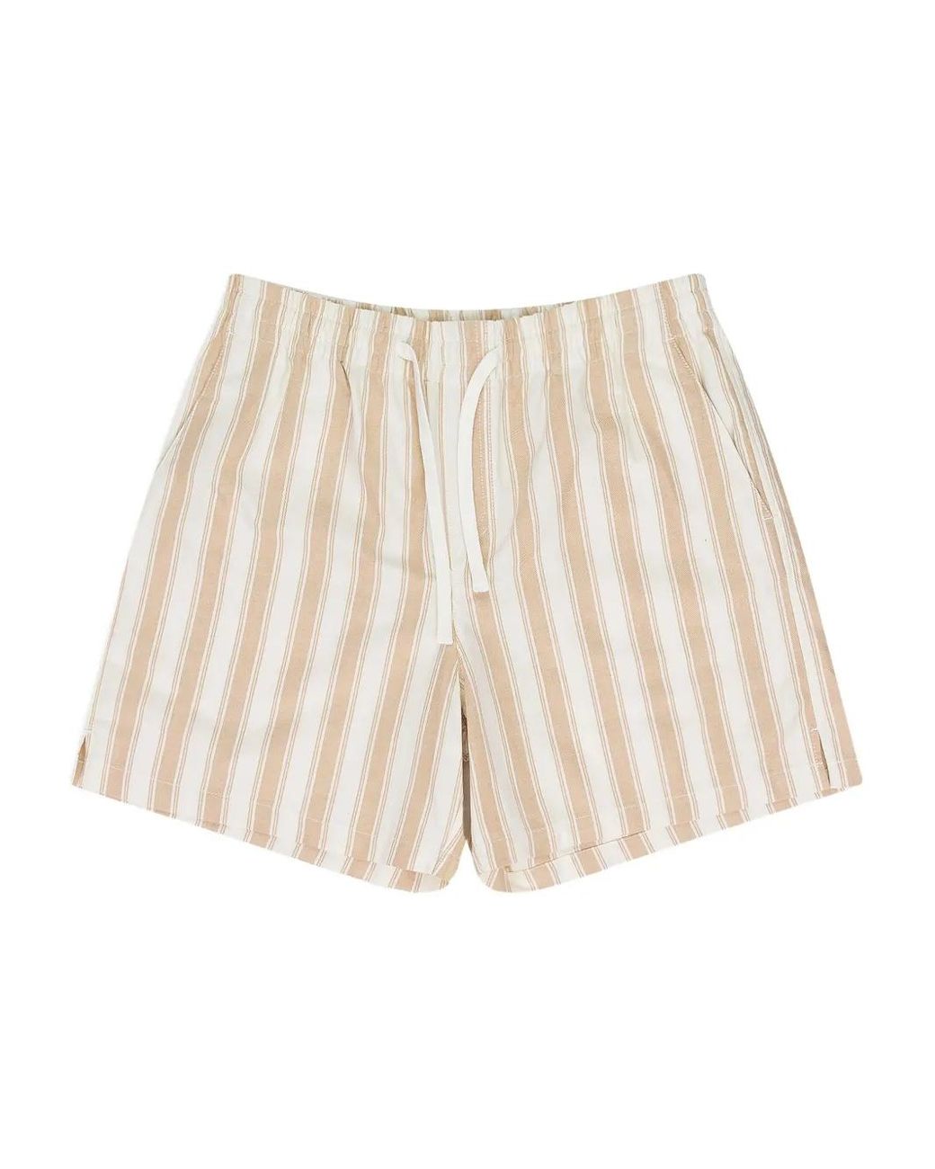 Aimé Leon Dore Gestreifte Shorts Mit Kordelzug in Natural für Herren