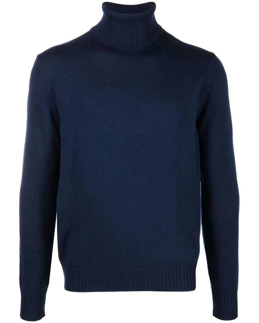 Ballantyne Blue Roll-Neck Wool Jumper for men