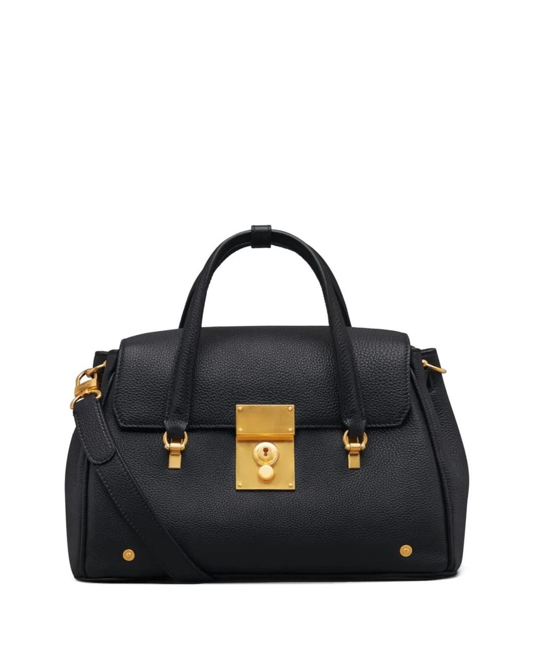 Thom Browne Blue Petit Sac À Main Bolton En Cuir